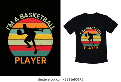 Basketball typography vector t-shirt design, Sports t-shirt design, Basketball t-shirt design for print
