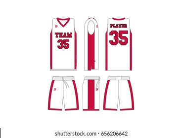 Basketball Uniform Mockup Template Design Sport Club Basketball Jersey  Basketball Stock Vector by ©tond.ruangwit@gmail.com 650460548