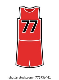 Basketball uniform draw