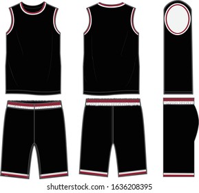 Basketball Uniform Fashion Flat Templates