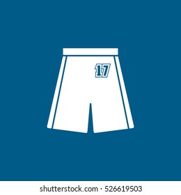 Basketball Uniform Flat Icon On Blue Background
