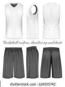 Basketball Uniform Front Back Side Views Stock Vector (Royalty Free ...