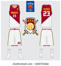 Download Basketball Uniform Mockup Template Design Basketball Stock Vector Royalty Free 1440725366