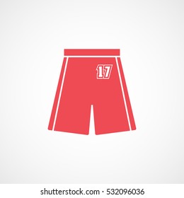 Basketball Uniform Red Flat Icon On White Background