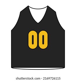 Basketball uniform tank top pictogram vector illustration.