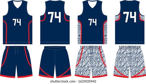 Basketball Uniform Template Design Vector Illustration Stock Vector ...