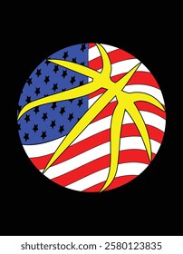 Basketball USA flag Art File