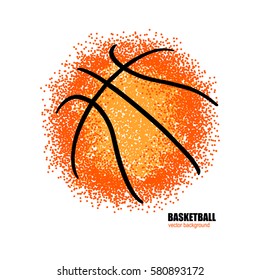 Basketball. Vector abstract ball.