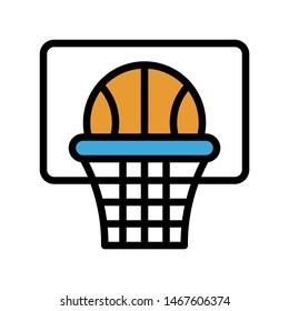 Basketball vector, Back to school filled style icon