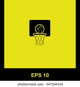 Basketball vector black icon. Isolated illustration. Business picture.