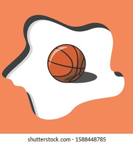 Basketball vector design and orange background