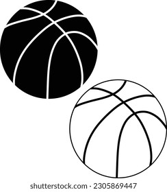 Basketball vector design silhouette handmade