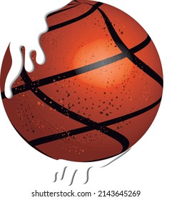 basketball vector in a different style 