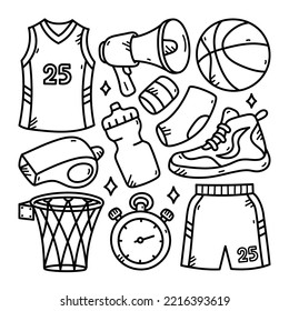 Basketball vector doodle illustration isolated background