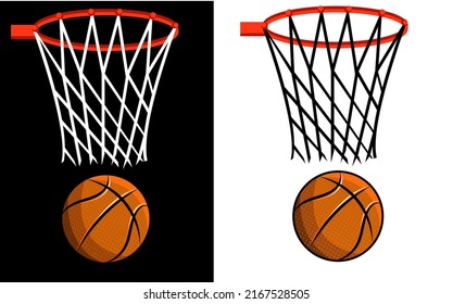 Basketball vector drawing art illustration 