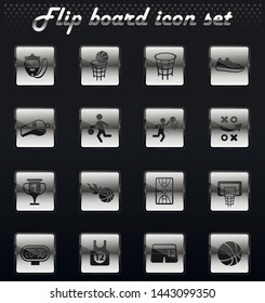 basketball vector flip mechanical icons for user interface design