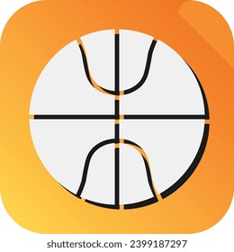 Basketball Vector Glyph Gradient Background Icon For Personal And Commercial Use.
