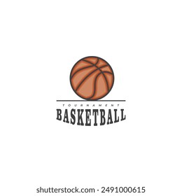 basketball vector graphic template. sport basket illustration in badge emblem patch label style.