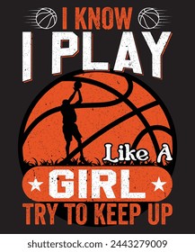 BASKETBALL VEKTOR GRAFIK T-SHIRT DESIGN