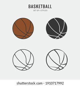 basketball vector icon ball sport