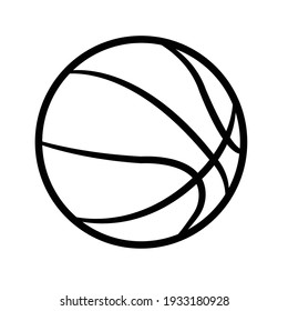 Basketball Vector Icon Black Outline Stock Vector (Royalty Free ...