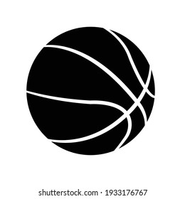 Basketball Vector Icon Black and White