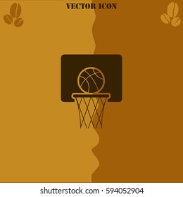 Basketball vector  icon Coffee symbol background.