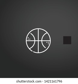 Basketball vector icon. Basketball concept stroke symbol design. Thin graphic elements vector illustration, outline pattern for your web site design, logo, UI. EPS 10.