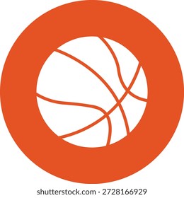 Ilustración de diseño de icono de Vector de baloncesto