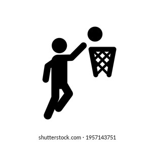 Basketball vector icon.  Editable stroke. Symbol in Line Art Style for Design, Presentation, Website or Apps Elements, Logo. Pixel vector graphics - Vector