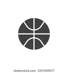 Basketball vector icon. filled flat sign for mobile concept and web design. Basketball ball glyph icon. Symbol, logo illustration. Vector graphics
