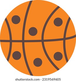 Basketball-Vektorsymbol: flacher Stil