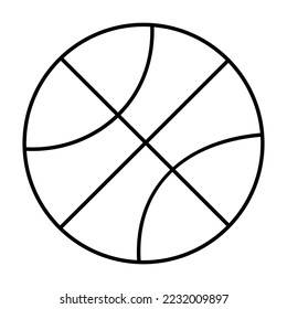Icono del vector de baloncesto totalmente editable

