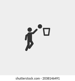 Basketball vector icon illustration sign