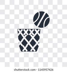 Basketball vector icon isolated on transparent background, Basketball logo concept