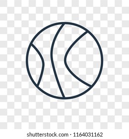 Basketball vector icon isolated on transparent background, Basketball logo concept