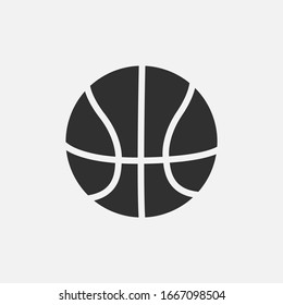 Basketball vector icon isolated on white background. Basketball ball for logo, poster design. Vector illustration