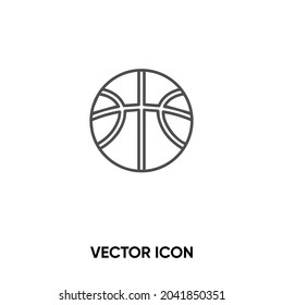 Basketball vector icon. Modern, simple flat vector illustration for website or mobile app.Ball symbol, logo illustration. Pixel perfect vector graphics	