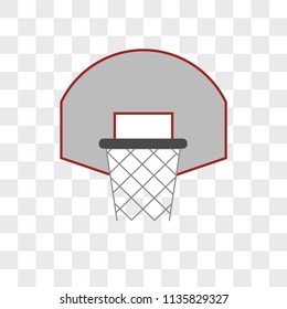 Basketball vector icon on transparent background, Basketball icon