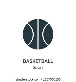 Basketball vector icon on white background. Flat vector basketball icon symbol sign from modern sport collection for mobile concept and web apps design.