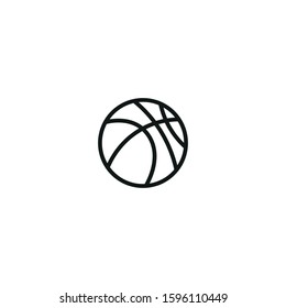 basketball vector icon on white background