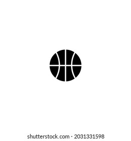 Basketball, Vektorsymbol auf weißem Hintergrund
