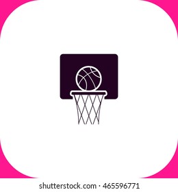 Basketball vector icon on white background.