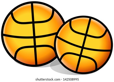 Basketball vector icon representing sport activity, sport, leisure team play, teamwork - A modern, colorful, stylish vector icon
