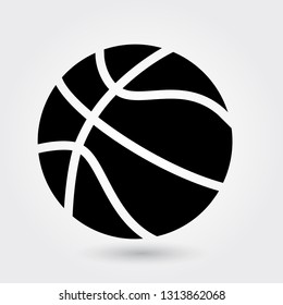 Basketball vector icon, sports ball icon, sports ball symbol. Modern, simple glyph, solid vector illustration for web site or mobile app