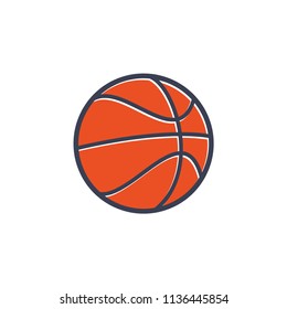 basketball vector icon in trendy flat design