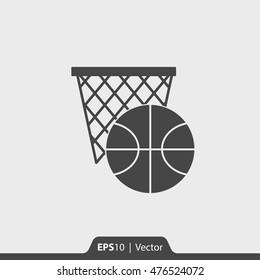 Basketball vector icon for web and print