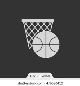 Basketball vector icon for web and print