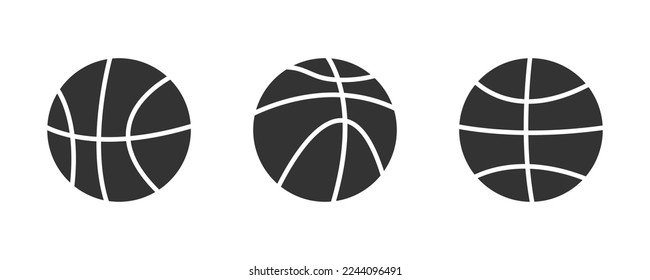 Basketball vector icons collection. Basketball icons