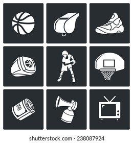Basketball Vector Icons Set